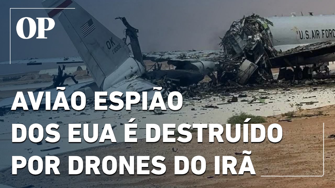 Avião espião dos EUA de US$ 270 milhões é destruído por drones do Irã; confira imagens