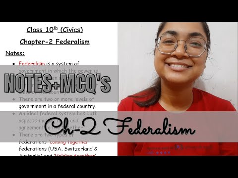 Ch-2 Federalism NOTES+MCQs🔥 || Civics Ch-2 || Class 10 || Social Science