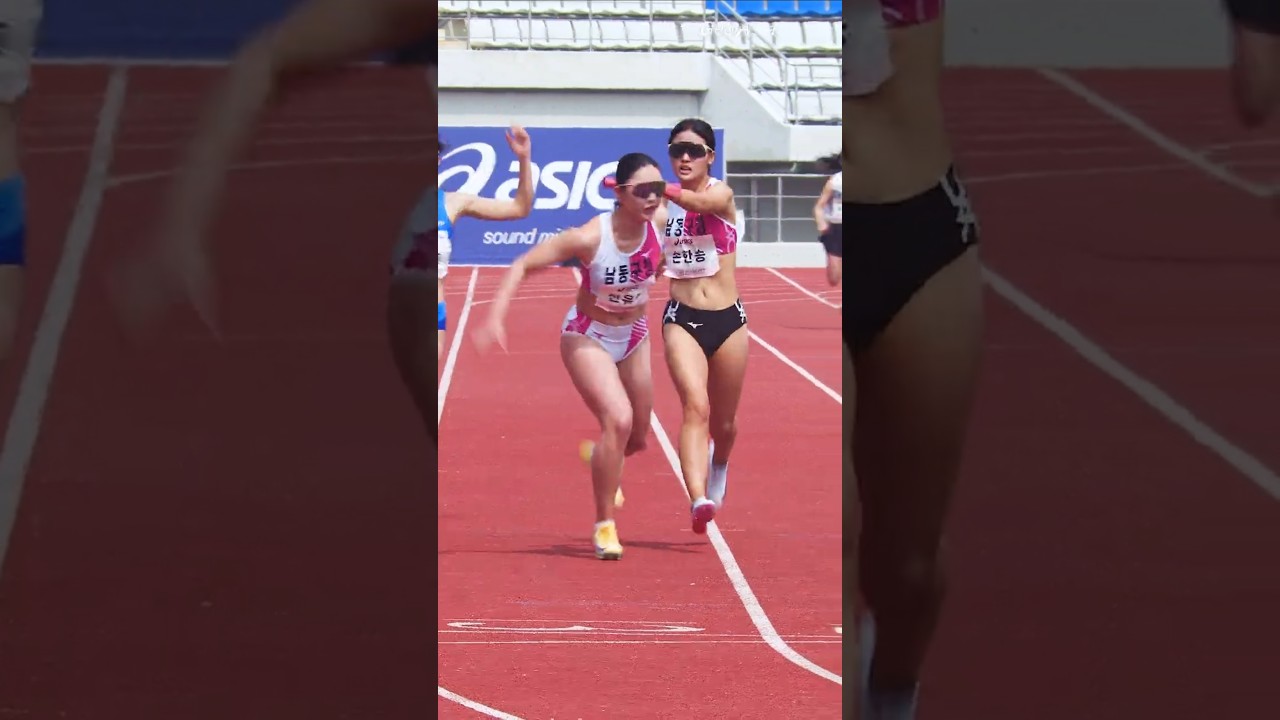 한송아 조금만 더 힘내! 여자 1600mR 남동구청 마지막 주자!! 전유림 #athletics #전유림 #trackandfield #sportstar #shorts