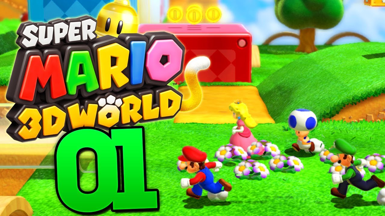 Lets Play Super Mario 3D World [Blind/100%] - Part 01 - Mario, Peach ...