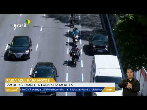 SP | Faixa Azul para motos completa um ano sem mortes