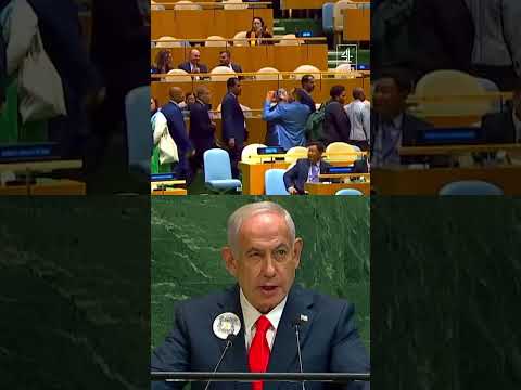 Mass walkout at UN as Israeli PM makes speech