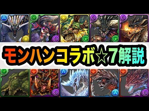 【2日間限定復刻】モンハンコラボ☆7全形態を見やすく分かりやすく全紹介！あのキャラの取り忘れに要注意！！！【パズドラ】