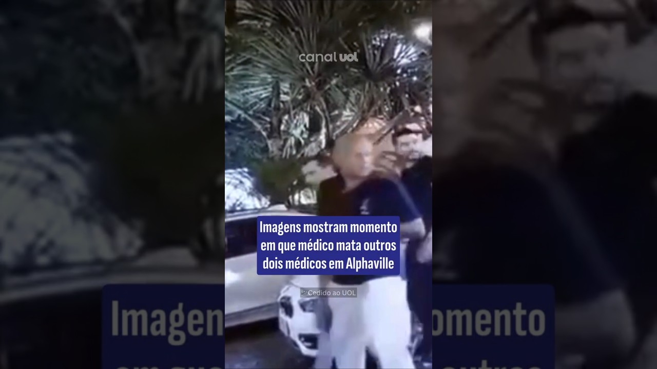 Imagens mostram momento em que médico mata outros dois médicos em restaurante em Alphaville; veja