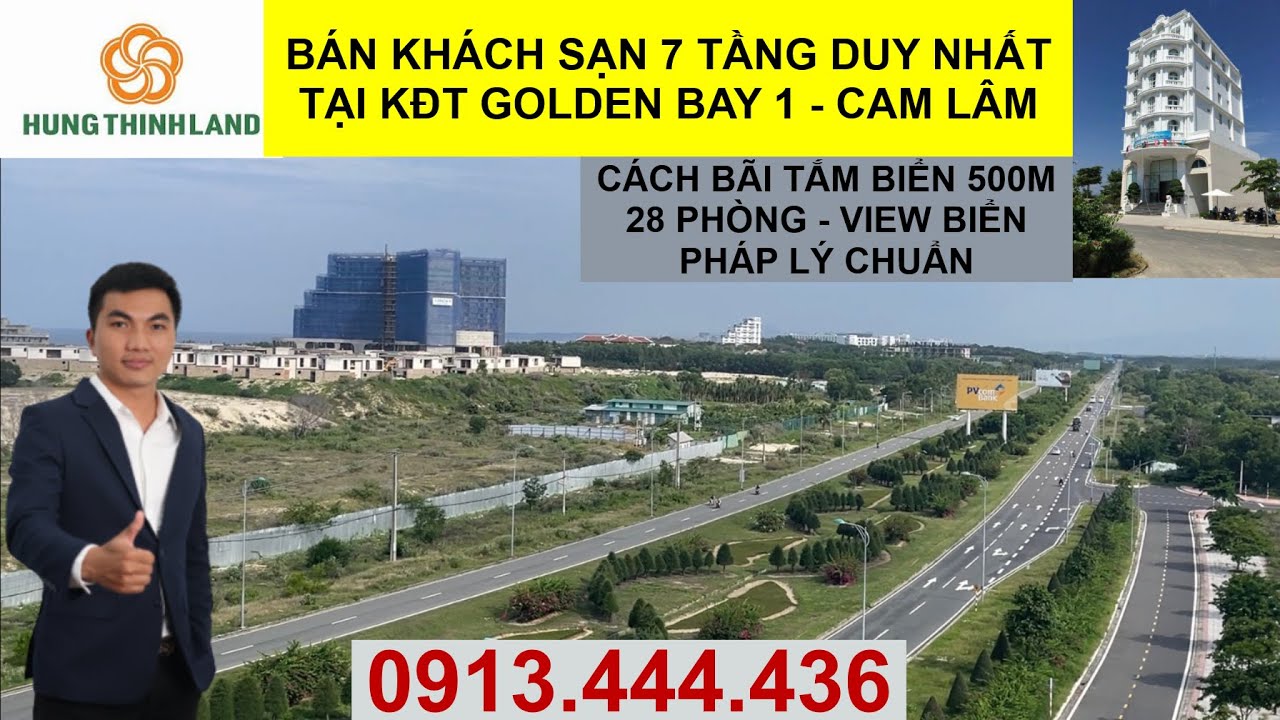 Bán căn khách sạn duy nhất đã hoàn thiện tại Golden Bay 601 Bãi Dài Cam Lâm. Cách bãi tắm biển 500m video