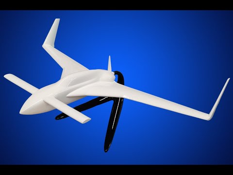 Rutan Long-ez airplane  _  SLA 3d printing