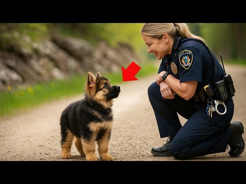 Kleiner Welpe folgt Polizistin unaufhörlich – Als sie den Grund erkennt, bricht sie in Tränen aus!