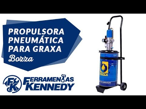 Propulsora Pneumática Para Graxa 14kg C/Rodas 11015-G4 Bozza - Vídeo explicativo