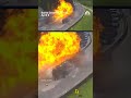 Video captures explosion after tanker overturns on Brazilian highway