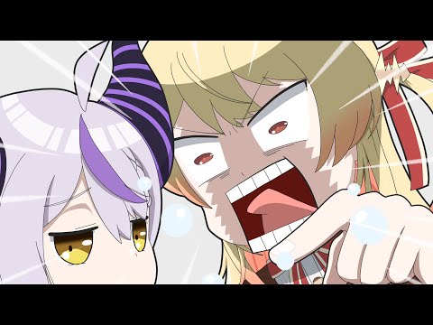 【手描き】スタジオでパジャマ姿のラプちゃんに遭遇し最初誰か分からなくて困惑した奏ちゃん【音乃瀬奏】【ラプラス・ダークネス】【ホロライブ手描き切り抜き】