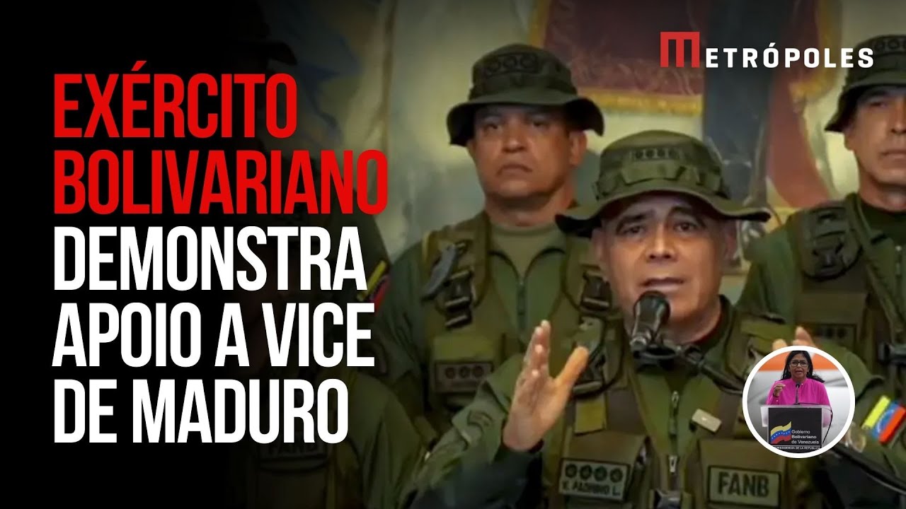 Exército venezuelano anuncia apoio a vice de Maduro após ataque dos EUA