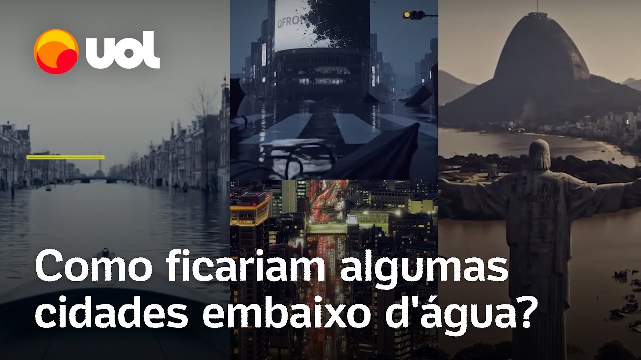 Rio Miami Tóquio IA mostra como cidades ficarão com derretimento da geleira do fim do mundo