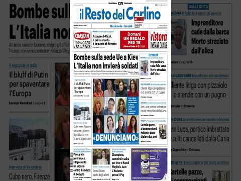 Prime Pagine Quotidiani di Oggi - venerdì, 29 agosto 2025 #video #italia #notizie