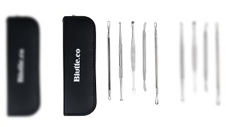 Pratinjau video produk Biutte.co Face Care Stainless Steel Skin Acne Pimple Remover Kit - FZ5-2