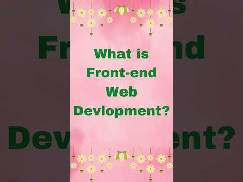 What is Front end Web Devlopment? #trending #shortvideo #youtubeshorts #frontendwebdevelopment