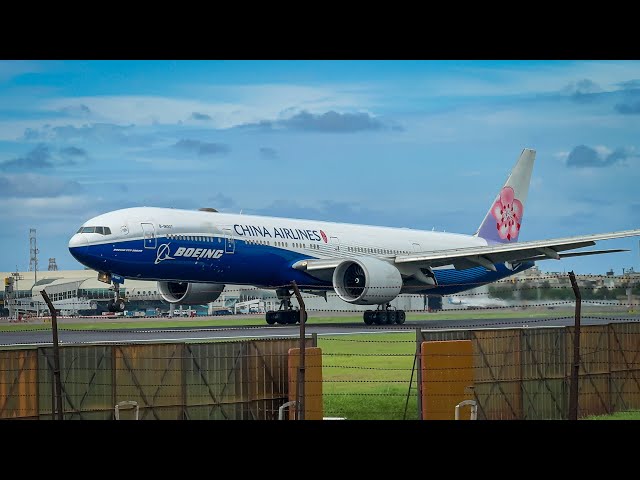 高雄國際機場 中華航空 B777-300ER 波音藍鯨彩繪機訓練 B-18007China Airlines Boeing Livery Training RCKH 2024.08.20 - Joe