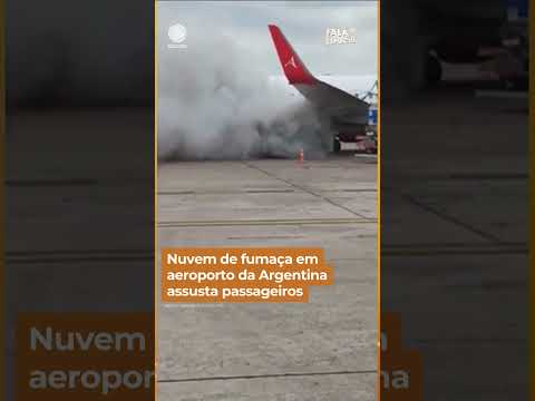 Nuvem de fumaça em aeroporto da Argentina assusta passageiros #FalaBrasil #shorts