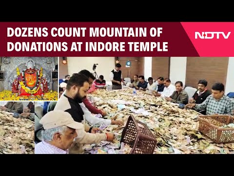 Madhya Pradesh News | Dozens Count Mountain of Donations At Khajrana Ganesh Temple in Indore
