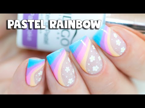 PASTEL RAINBOW NAIL ART | Indigo Nails Master of Pastel