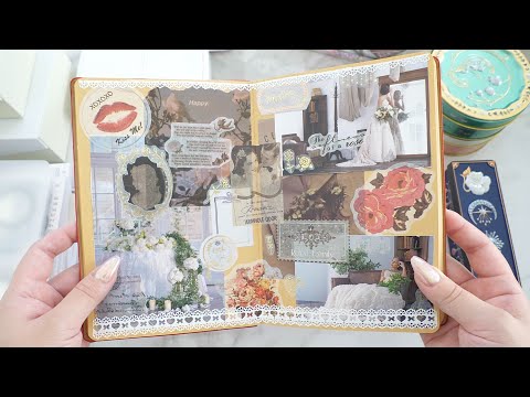 【ASMR】Weddingがテーマ💍コラージュノート♡【Collage Vlog】