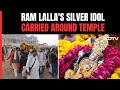 Ayodhya Ram Mandir News | Ram Lallas Silver Idol Carried Around Temple Premises On Day 2 Of Rituals