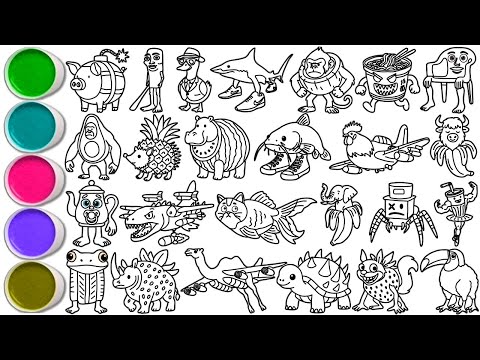 Draw 25 Amazing Italian Brainrot Animals in Minutes - Svinino Bombondino, Tung Tung Sahur & others