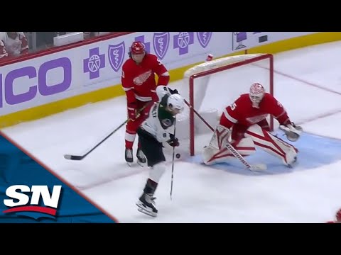 Nick Schmaltz Shows Off Hand-Eye With Awesome Deflection Vs. Red Wings