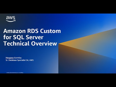 Amazon RDS Custom for SQL Server Technical Overview | Amazon Web Services