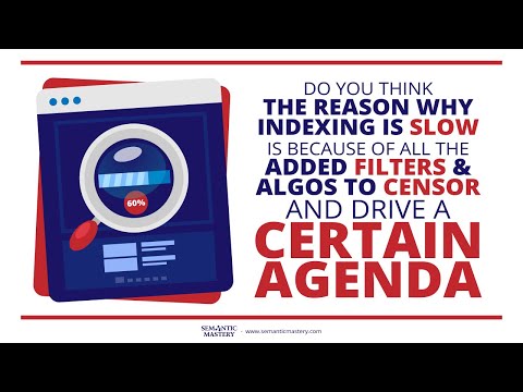 Do You Think The Reason Why Indexing Is Slow Is Because Of All The Added Filters And Algos To Censor