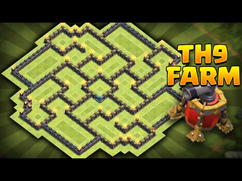 Clash Of Clans - NEW Update TH9 Farming BASE!! CoC Best ...