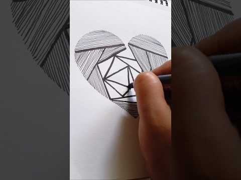 I Created 3d Heart Illusions With Art #short #Art #Illusions