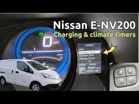 How to schedule charging and pre-conditioning in a Nissan E-NV200 electric van