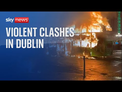 Dublin stabbing: Violent clashes after knife attack near school