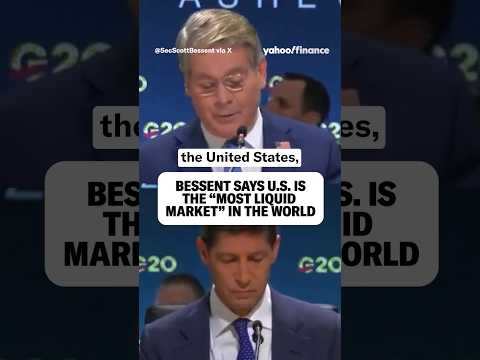 Bessent says the US is the most dynamic and liquid market in the world. 🌎