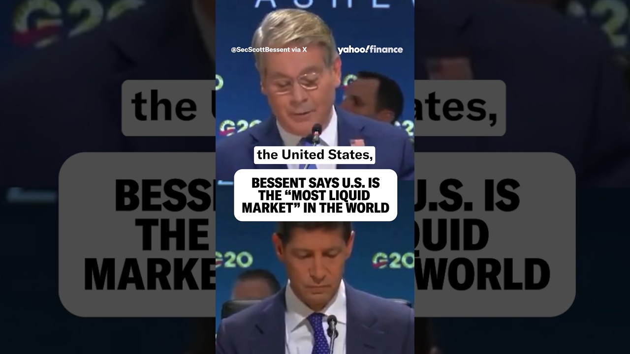 Bessent says the US is the most dynamic and liquid market in the world. 🌎