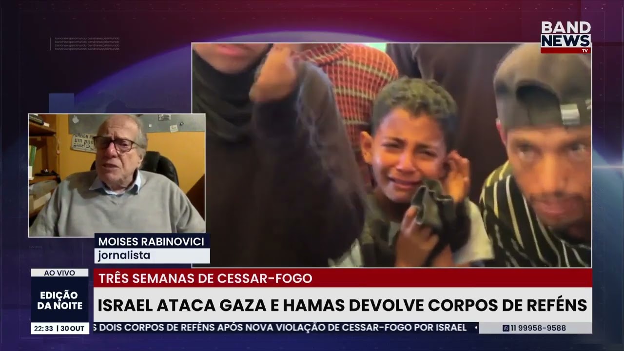 Israel ataca Gaza e Hamas devolve corpos de reféns | BandNews TV  TV Online Israel ataca Gaza e Hamas devolve corpos de reféns | BandNews TV