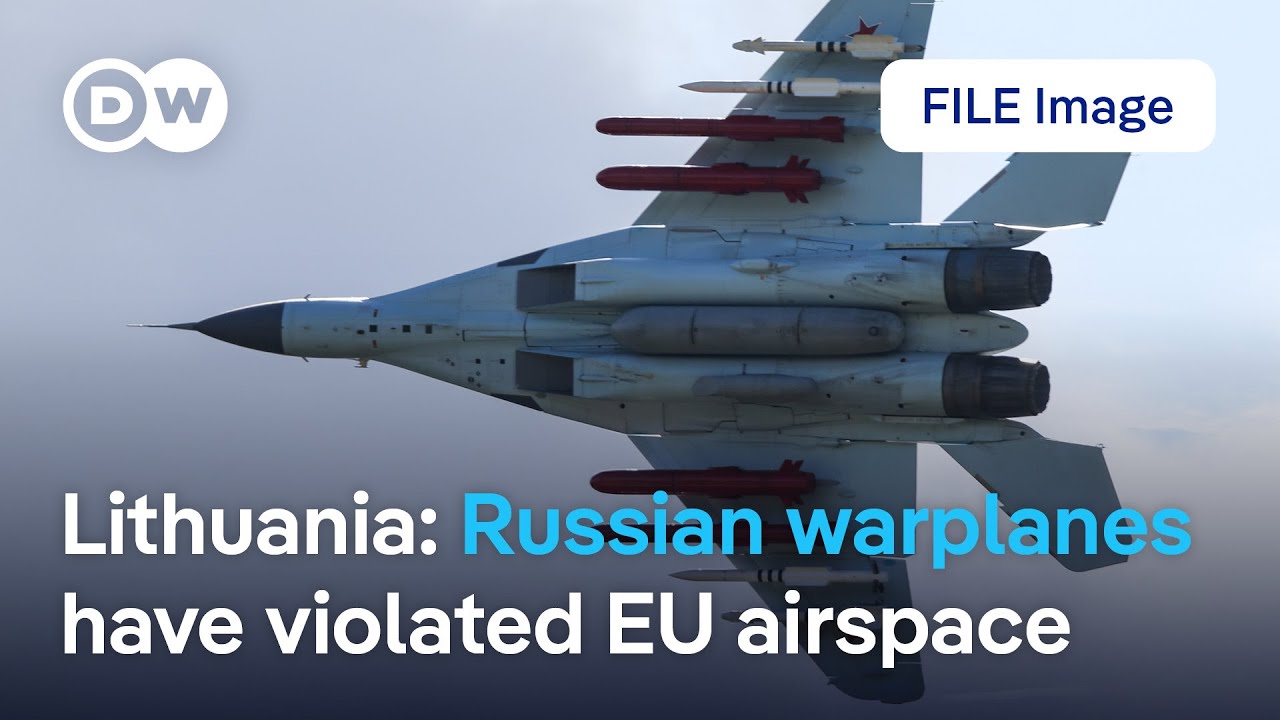 NATO scrambles 2 Eurofighter Typhoons in response to Russia violating EU airspace | DW News
