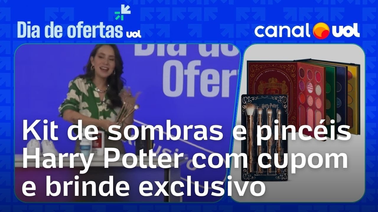 Kit de sombras e pincéis Harry Potter tem cupom e brinde no Dia de Ofertas UOL