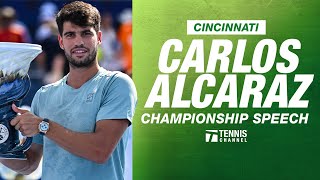 Carlos Alcaraz Championship Speech | 2025 Cincinnati