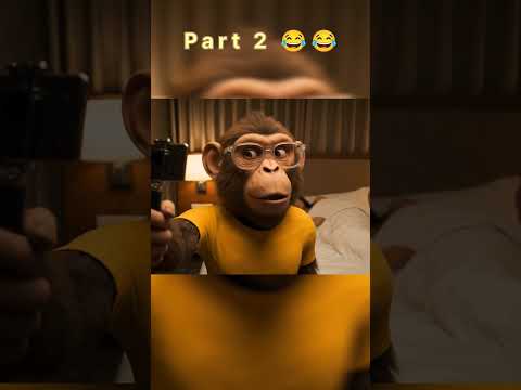 भाभी के साथ Monkey का होटल Funny Vlog 😂 | Part 2 #ai #monkey #funny #shorts