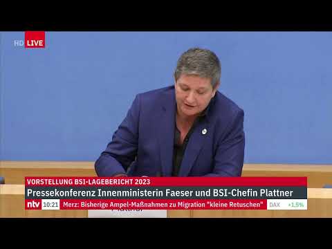 LIVE: Nancy Faser stellt BSI-Lagebericht 2023 vor