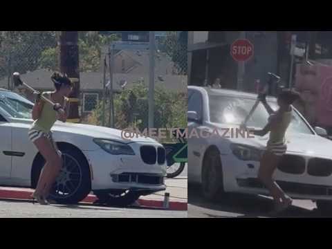 Tinashe ATTACKS boyfriend's car with a sledgehammer! ARREST her now! #tinashe #