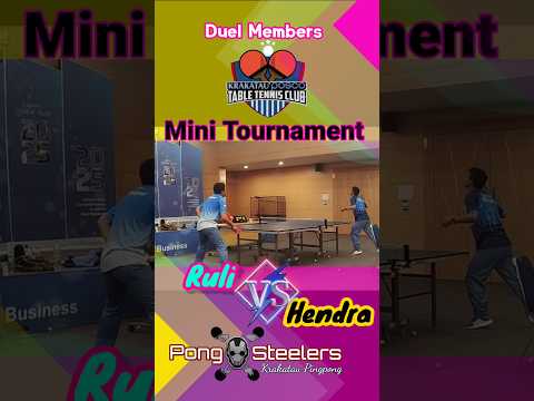#tenismejacilegon Ruli Rakata Vs Hendra Penholder #krakatauposco #tabletennis Mini Tournamen