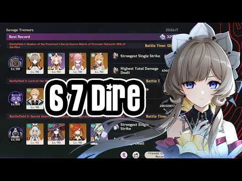 6.7. Dire | C0R0 Sandrone | C0R1 Varka | C1R1 Mualani