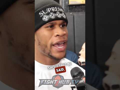 Devin haney why he smacked ryan garcia in face off!