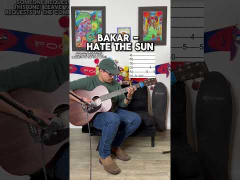 Bakar - hate the sun acoustic guitar tutorial with tabs