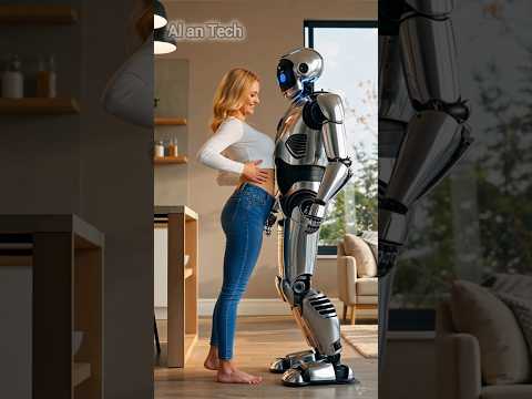 👉 Mujer Contenta Con Su Robot Humanoide Masculino 🤖😁