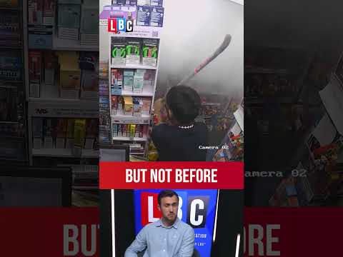 Machete vs hockey stick: Police hunt corner shop <strong>thief</strong>