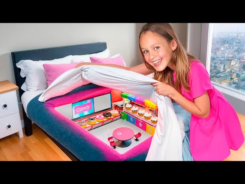 Maya Builts a Secret Cafe in their Room | Funny Kids Songs