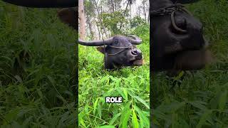 AMAZING! Water Buffalo dives into the lake to cool off 😱 #shorts